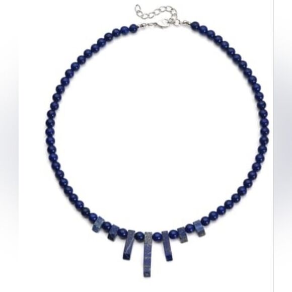 Lapis Lazuli Necklace 18-20 inches - Picture 2 of 15